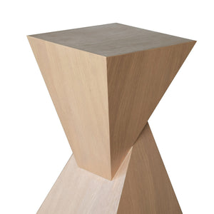 SCULPTURAL OCCASSIONAL TABLE IN NATURAL OAK