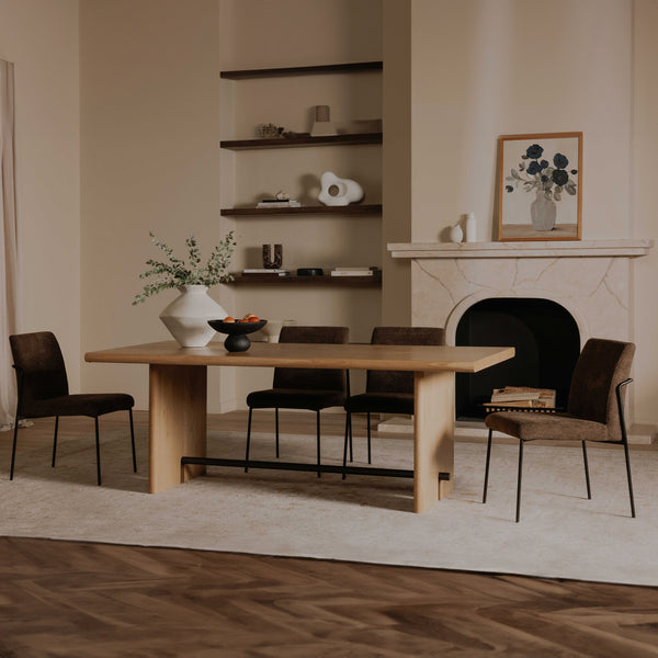 Moe's Danny Dining Chair Set of Two, Dark Brown