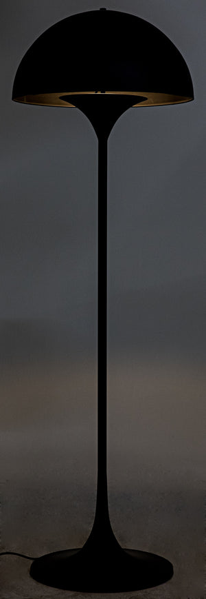 Cataracta Floor Lamp, Black Steel