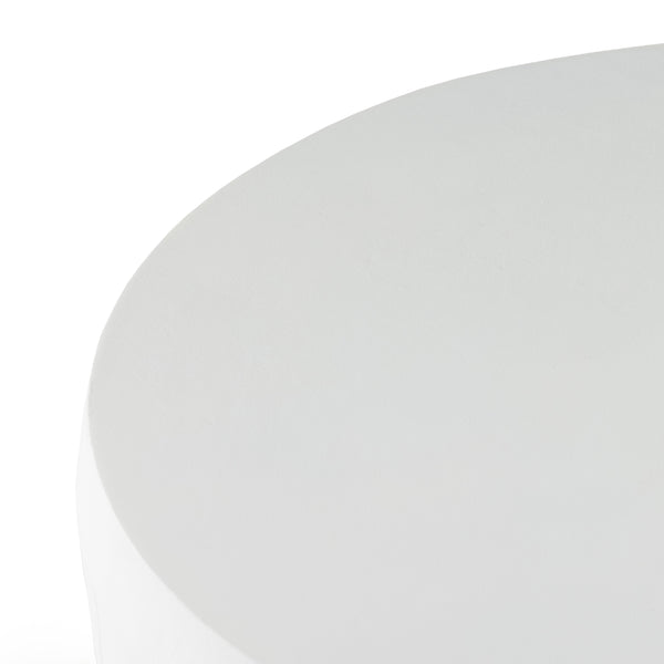 Basil Outdoor End Table In Matte White