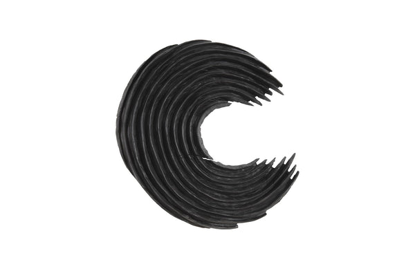 Swoop Wall Art, Black Wood, Smallall