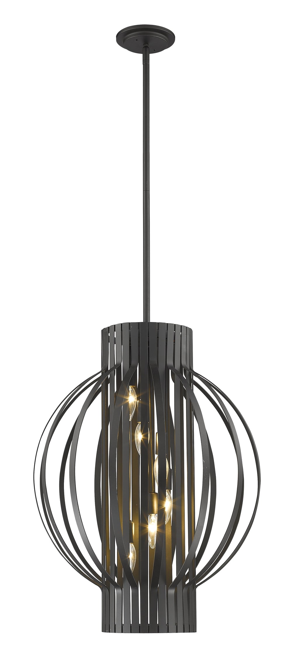 Moundou 6 Light Pendant in Bronze Finish