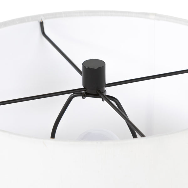 Innes Table Lamp In Matte Black Cast Alumnm