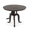 Industrial Loft 24-Inch Adjustable Crank Iron Side Table with Matte Black Finish