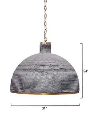 Big Sur 1-Light Beaded Chandelier, Slate Blue