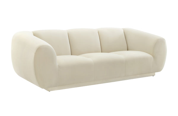 Emmet Cream Velvet Sofa