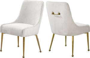 Irvin Dining Chair In Cream Velvet