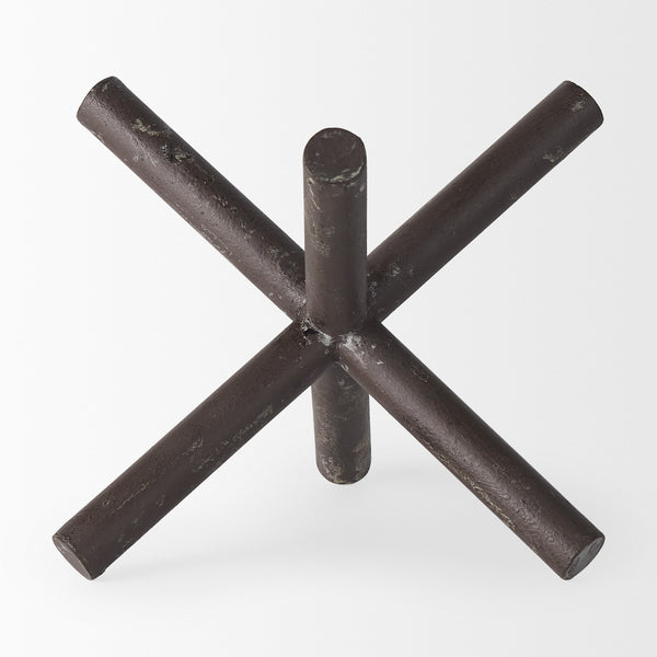 Astericks I (Large) 10L x 10W Brown Metal Decor Object