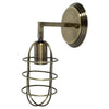 Hines II 6x14 Bronze Toned Metal Bulb Cage Wall Sconce