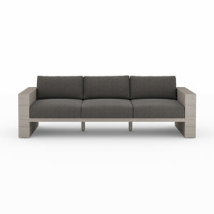 Leroy Outdoor Sofa 96" in Grey and Charcoal