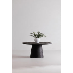 Cember Dining Table Black with Drum Base