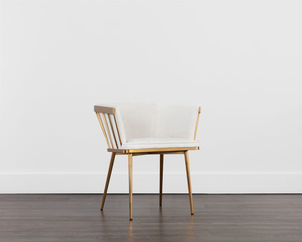CAILY DINING ARMCHAIR - POLO CLUB MUSLIN