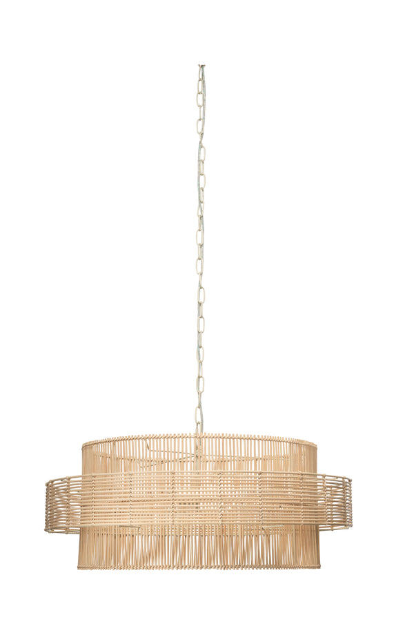 Concentric Rattan 2-Light Pendant