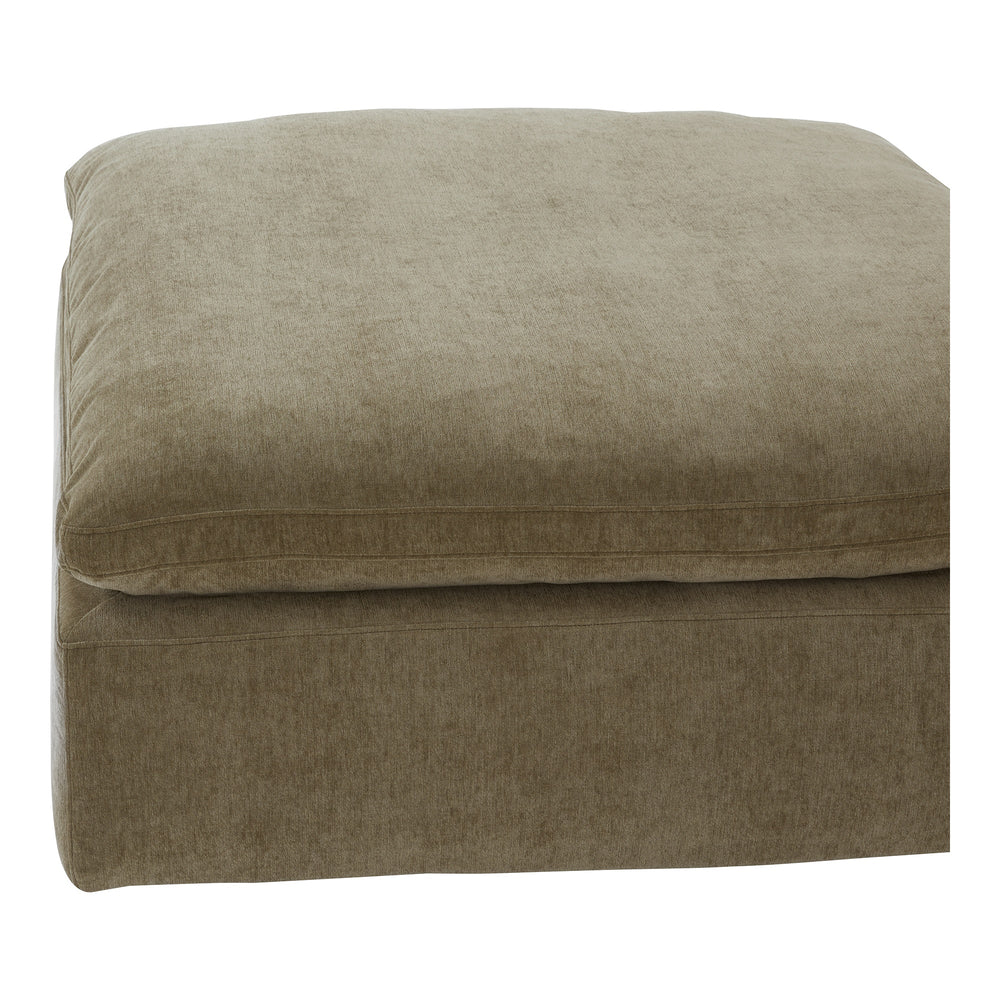 Moe's Clay Ottoman in Desert Sage with Feather Blend