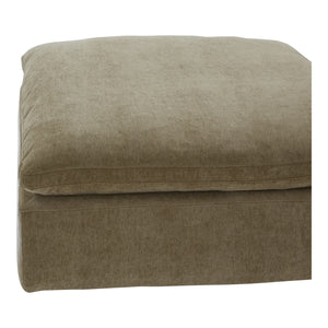 Moe's Clay Ottoman in Desert Sage with Feather Blend