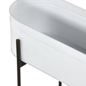 Jed Large Planter In White High Gloss