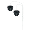 Aluvia Mini 2-Light Wall Lamp in Anthracite with White Wall Hanger