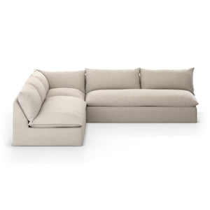 Grant Outdoor 3 Pc Sectional In Faye Sand