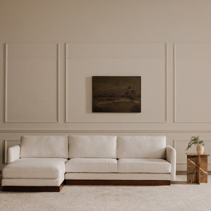 Vernon Left Sectional in White with Removable Cushions