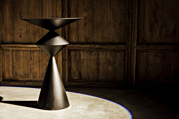Zasa Side Table, Black Steel