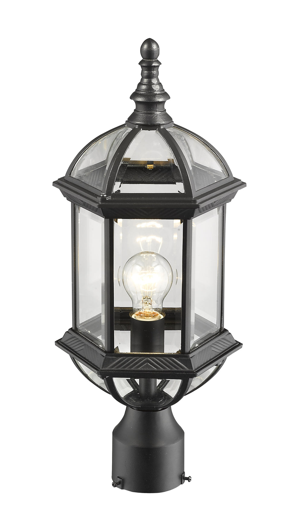 Annex 1 Light Outdoor Post Mount in Black Finish