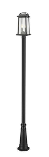 Millworks 2 Light Outdoor Post Mounted Fixture in Black Finish