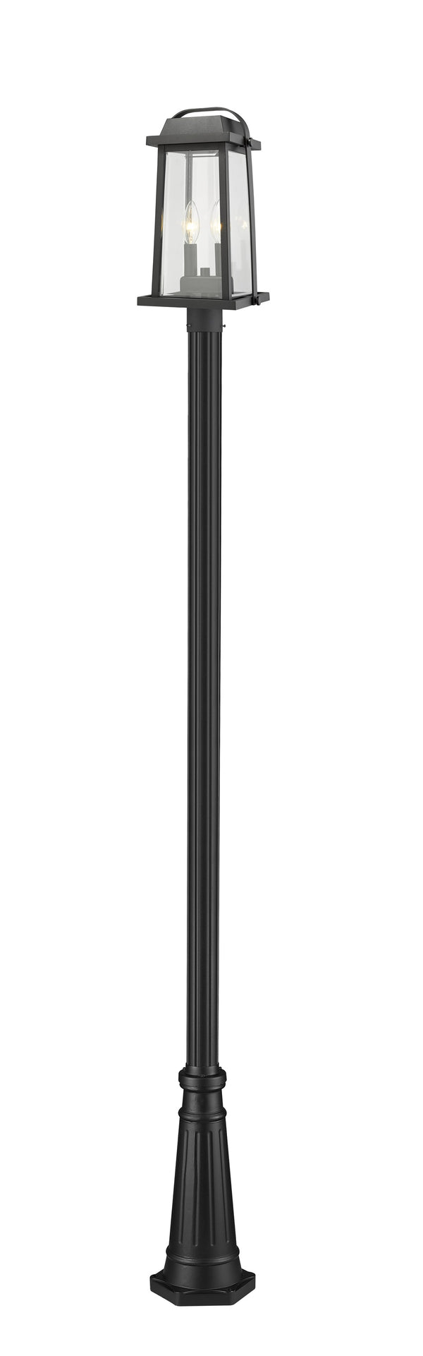 Millworks 2 Light Outdoor Post Mounted Fixture in Black Finish