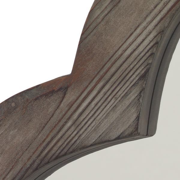 Clover Wood Wall Mirror, Grey Wash