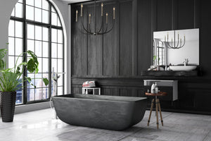 Haylie 6 Light Chandelier in Matte Black + Brushed Nickel Finish