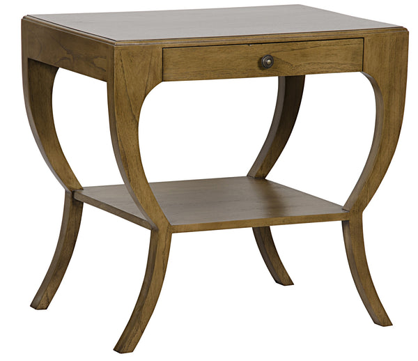 Maude Side Table, Saddle Brown