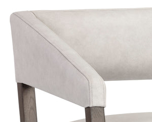 CARLYLE LOUNGE CHAIR - SALOON LIGHT GREY LEATHER
