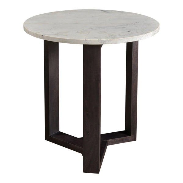 Jinxx Side Table in Charcoal Grey with Marble Top