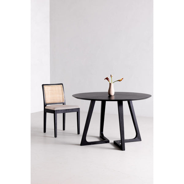 Moe's Godenza Round Dining Table Black Ash Wood