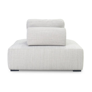 Nico Outdoor Lounge Chair in Light Gray with Aluminum Frame