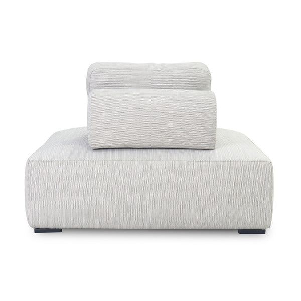 Nico Outdoor Lounge Chair in Light Gray with Aluminum Frame