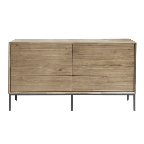 Hathaway KD Dresser 6 Drawers, Drifted Sand
