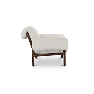 Cardero Lounge Chair in Ivory with Ash Frame