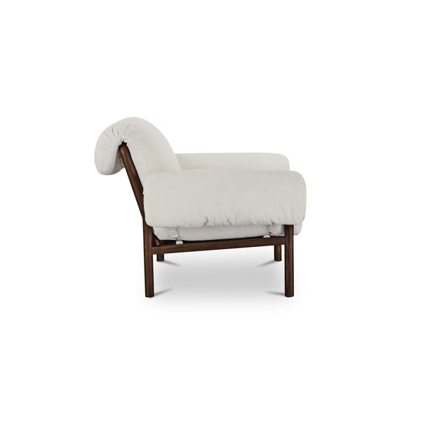 Cardero Lounge Chair in Ivory with Ash Frame