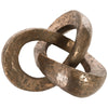 Trifoil Sculpture Base, Bronze with Glass