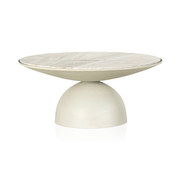 Corbett Coffee Table - Creamy Taupe Marble