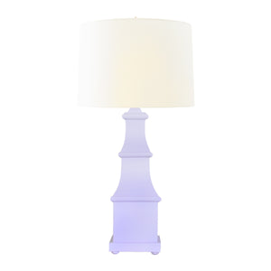 HANDPAINTED TIERED TOLE TABLE LAMP IN LAVENDER