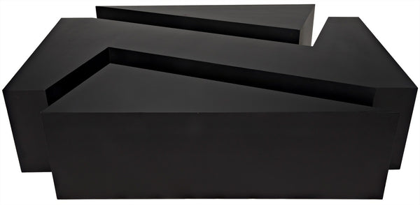 Element Industrial Steel Coffee Table in Matte Black