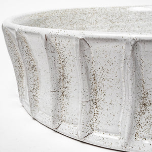 Silone (Large) 16L x 16W White Ceramic Bowl