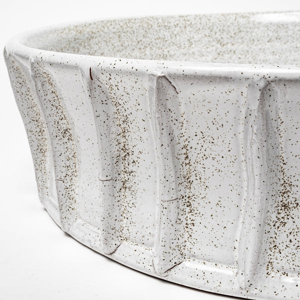 Silone (Large) 16L x 16W White Ceramic Bowl
