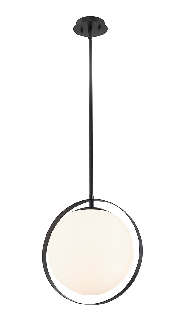 Midnetic 1 Light Mini Pendant in Matte Black Finish