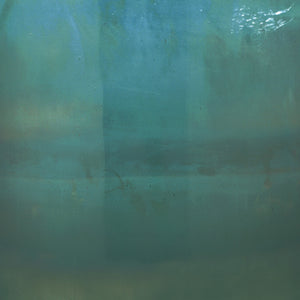 Vapor Hand Blown Decorative Glass Vase, Aqua