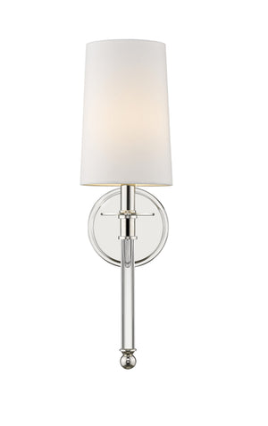 Mila 1 Light Wall Sconce in Polished Nickel Finish
