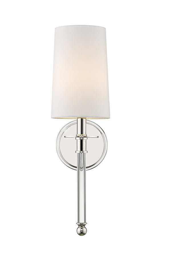 Mila 1 Light Wall Sconce in Polished Nickel Finish