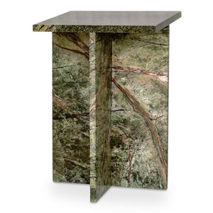 Moe's Blair Accent Table in Rainforest Green Marble