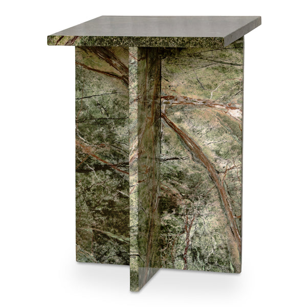 Moe's Blair Accent Table in Rainforest Green Marble